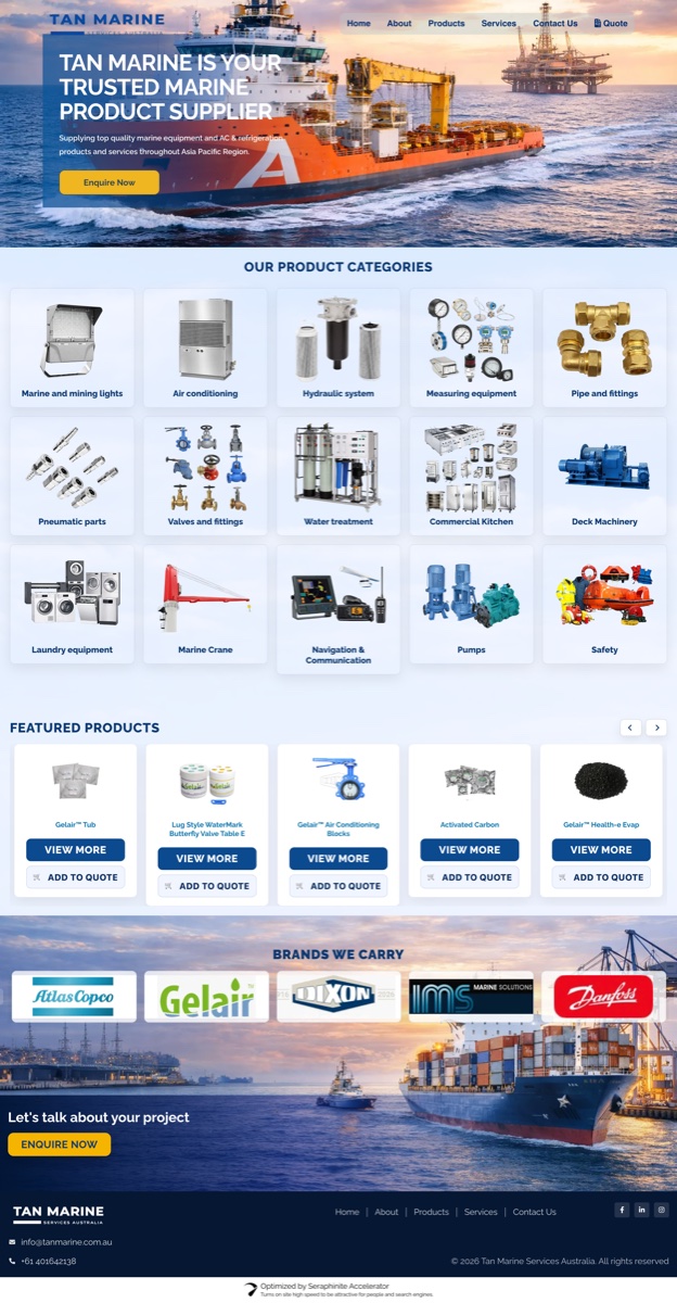 Tan Marine Website